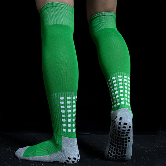 Long Football Grip Socks Green